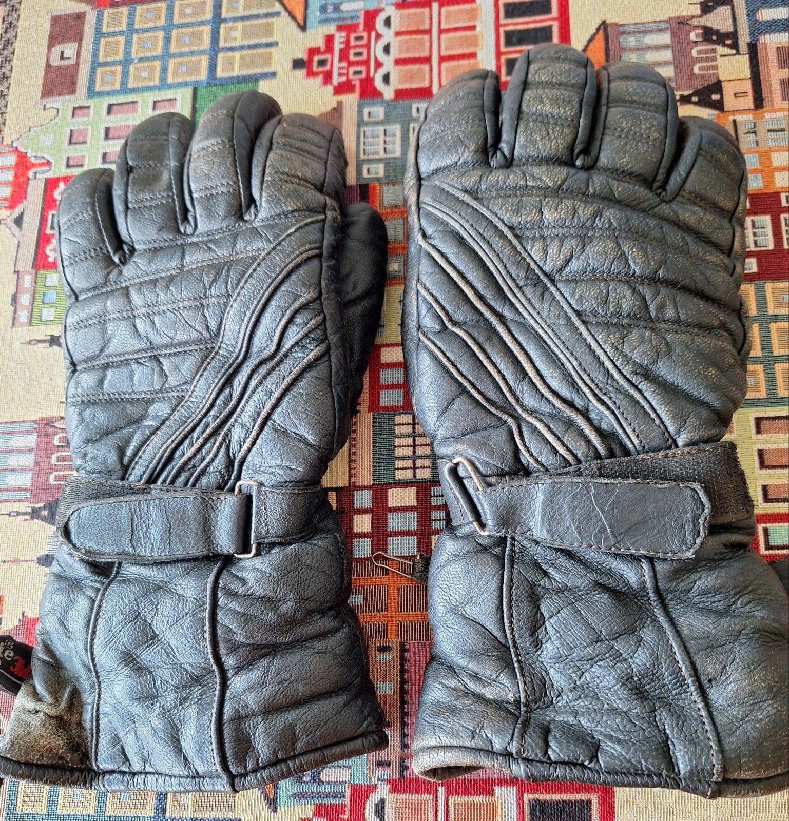 leren motorhandschoenen L en mutsjes, Motoren, Ophalen of Verzenden