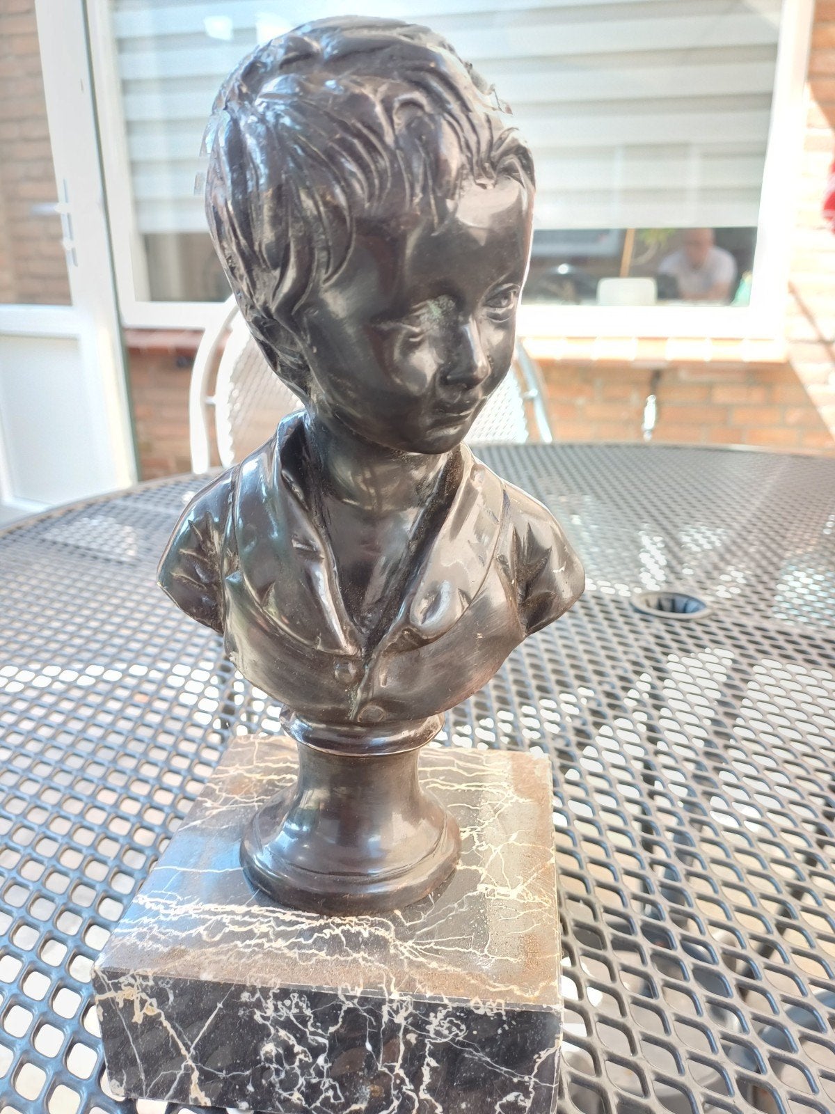 Bronze kop, Antiek en Kunst, Kunst | Beelden en Houtsnijwerken, Ophalen of Verzenden