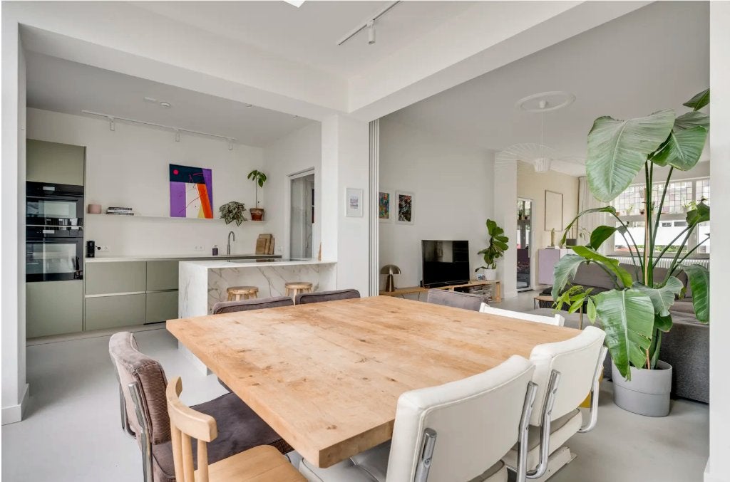 Eettafel vierkant, Huis en Inrichting, Ophalen, Gebruikt, Vijf personen of meer, 100 tot 150 cm