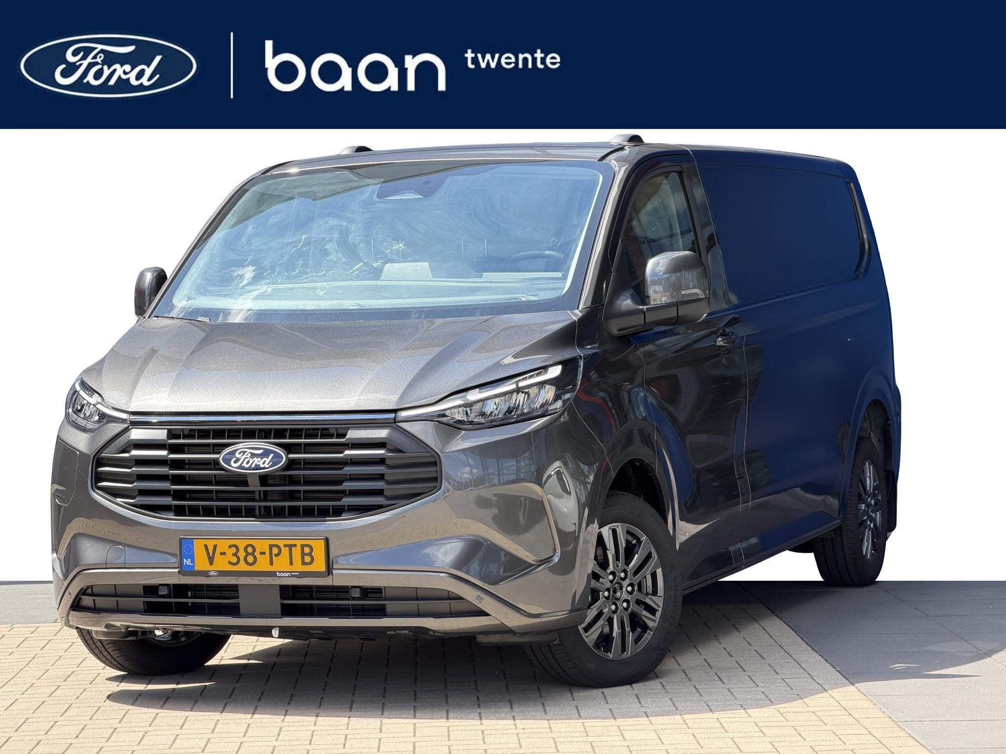 Ford Transit Custom 320 2.5 PHEV L2H1 Limited | Driver Ass., Auto's, Bestelauto's, 12 maanden, Zwart, 4 cilinders, 2500 kg