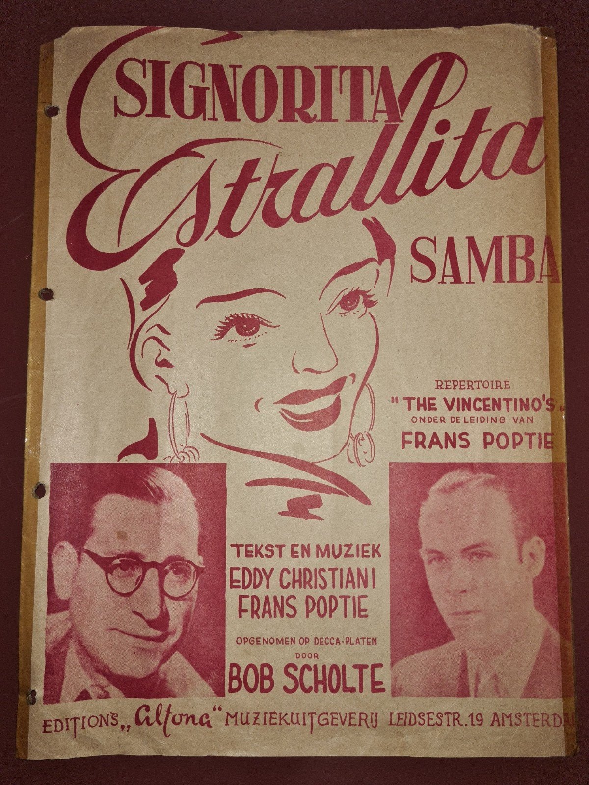 Signorita Estrallita Samba bladmuziek - Eddy Christiani, Muziek en Instrumenten, Latin en Salsa, Gebruikt, Ophalen of Verzenden