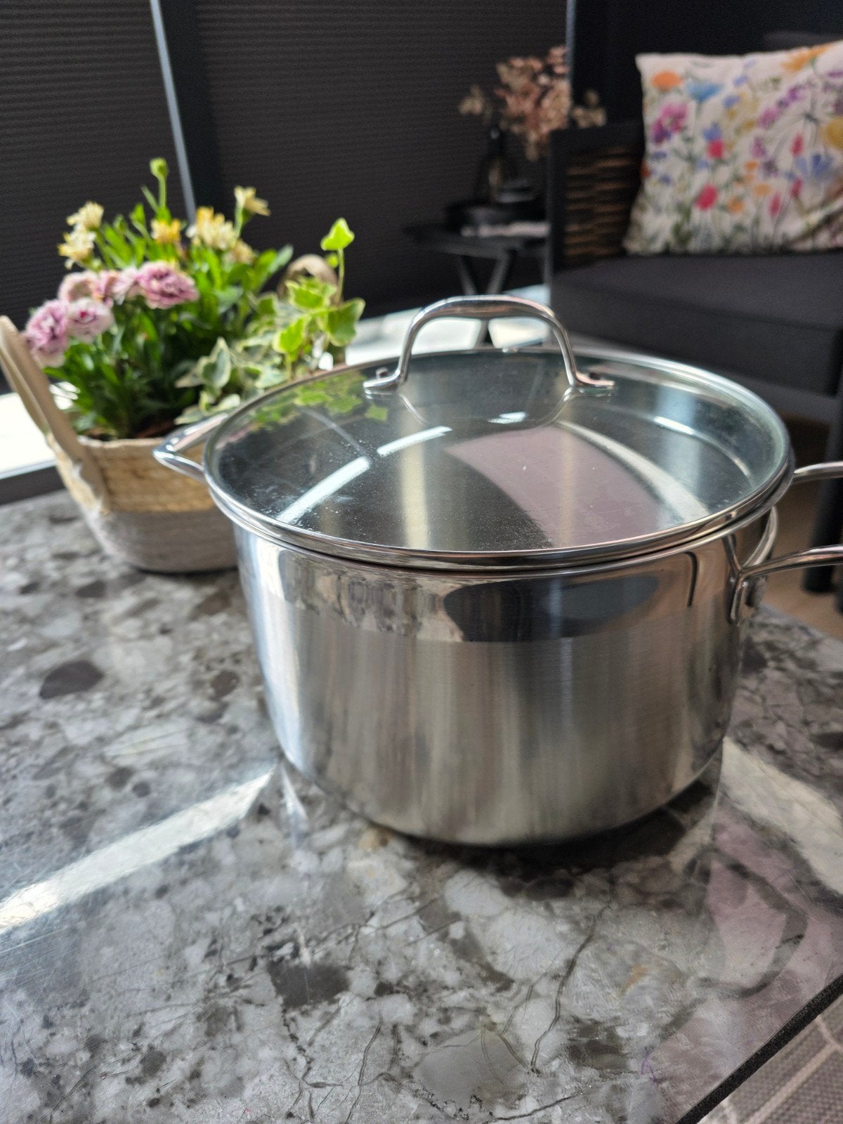 Rudolph's RVS Kookpan 24cm 5.3L - Inductie Geschikt, Kookpan of Snelkookpan, Inductieplaat, Ophalen of Verzenden, Zo goed als nieuw