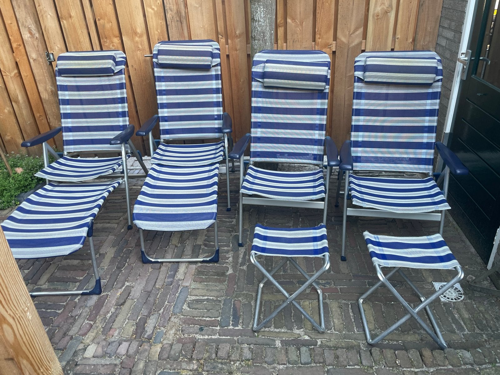 Crespo zwaargewicht campingstoelen met hoofdsteun, Ophalen, Gebruikt, Campingstoel