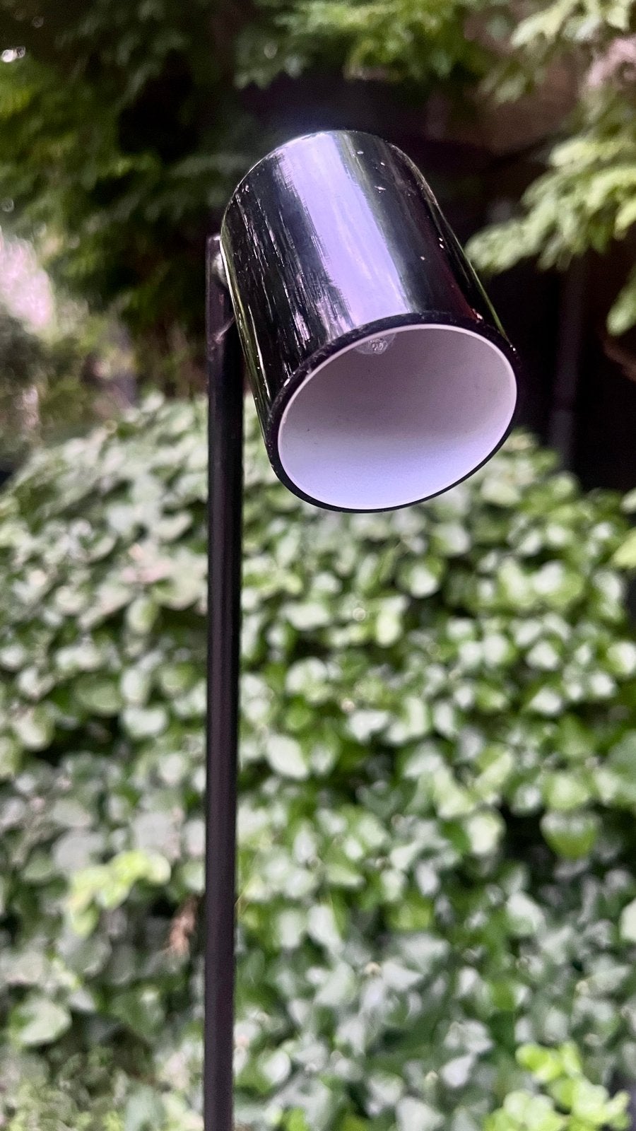 Zwarte metalen lamp met licht in drie standen. 1m30 hoog, Huis en Inrichting, Ophalen, Gebruikt, 100 tot 150 cm, E14 (klein)