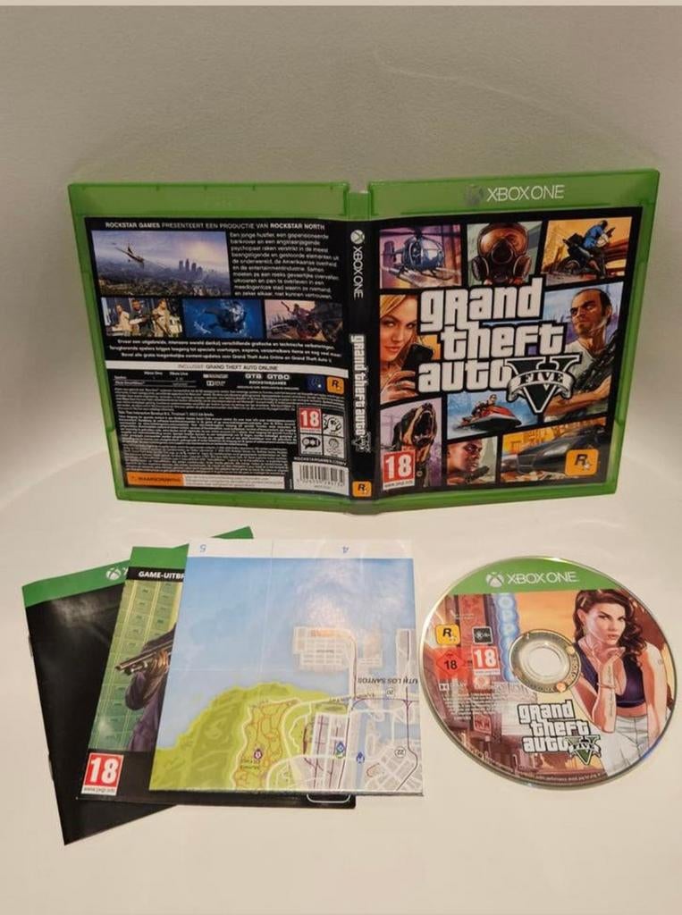 Grand Theft Auto V (GTA 5) Xbox One - Zo goed als nieuw, Avontuur en Actie, Vanaf 18 jaar, 1 speler, Ophalen of Verzenden