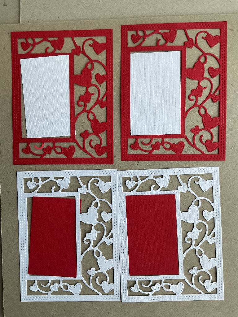 Setje 4 oplegkaartjes (hartjes), Ophalen of Verzenden, Nieuw, Overige thema's, Overige typen