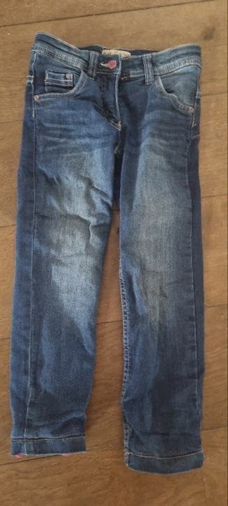 Leuke thermo spijkerbroek maat 110, Broek, Gebruikt, Jongen of Meisje, Ophalen of Verzenden