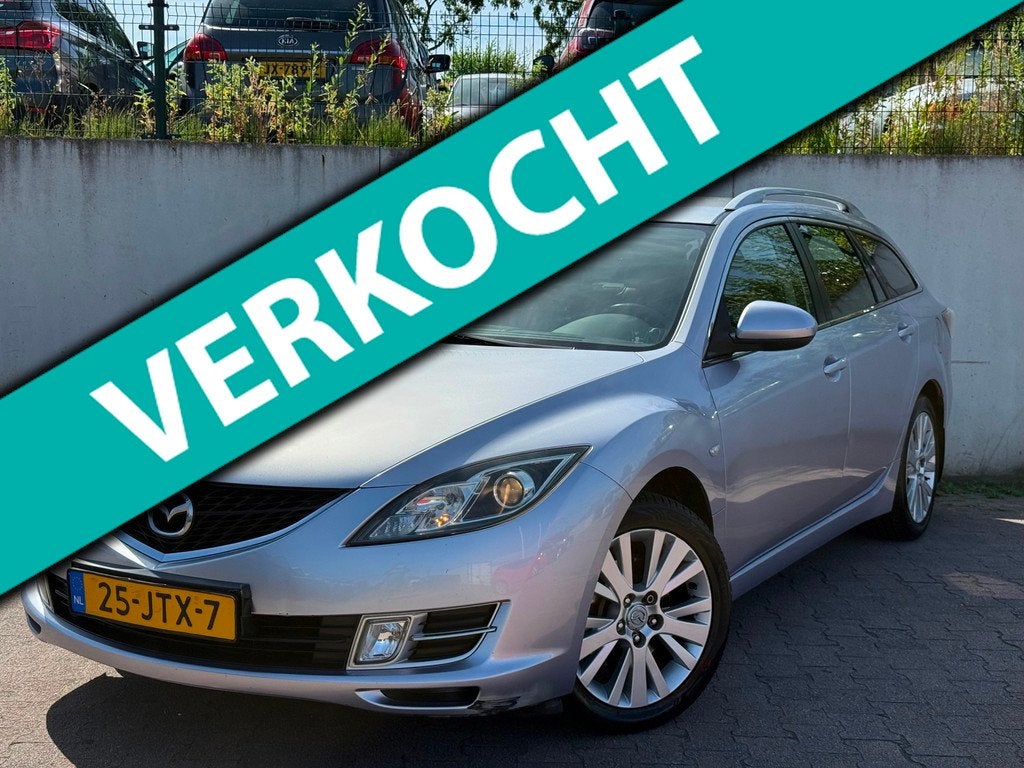 Mazda 6 Sportbreak 1.8 Touring/NAVI/LEDER/CRUISE/NIEUWE APK, Auto's, Mazda, Voorwielaandrijving, Gebruikt, Zwart, 4 cilinders