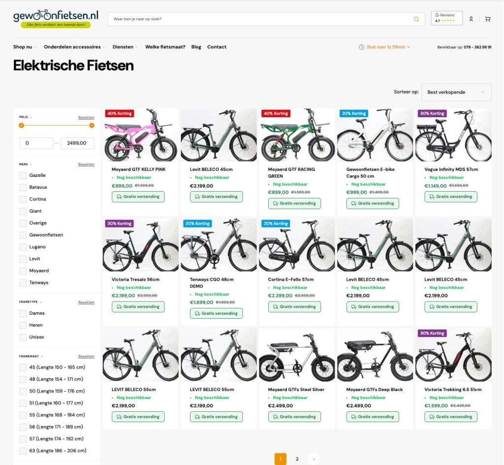 Elektrische fiets | Utrecht | 3 Mnd Garantie | Gereviseerd, Industrieweg 23 Zoetermeer, Ophalen of Verzenden, Zo goed als nieuw