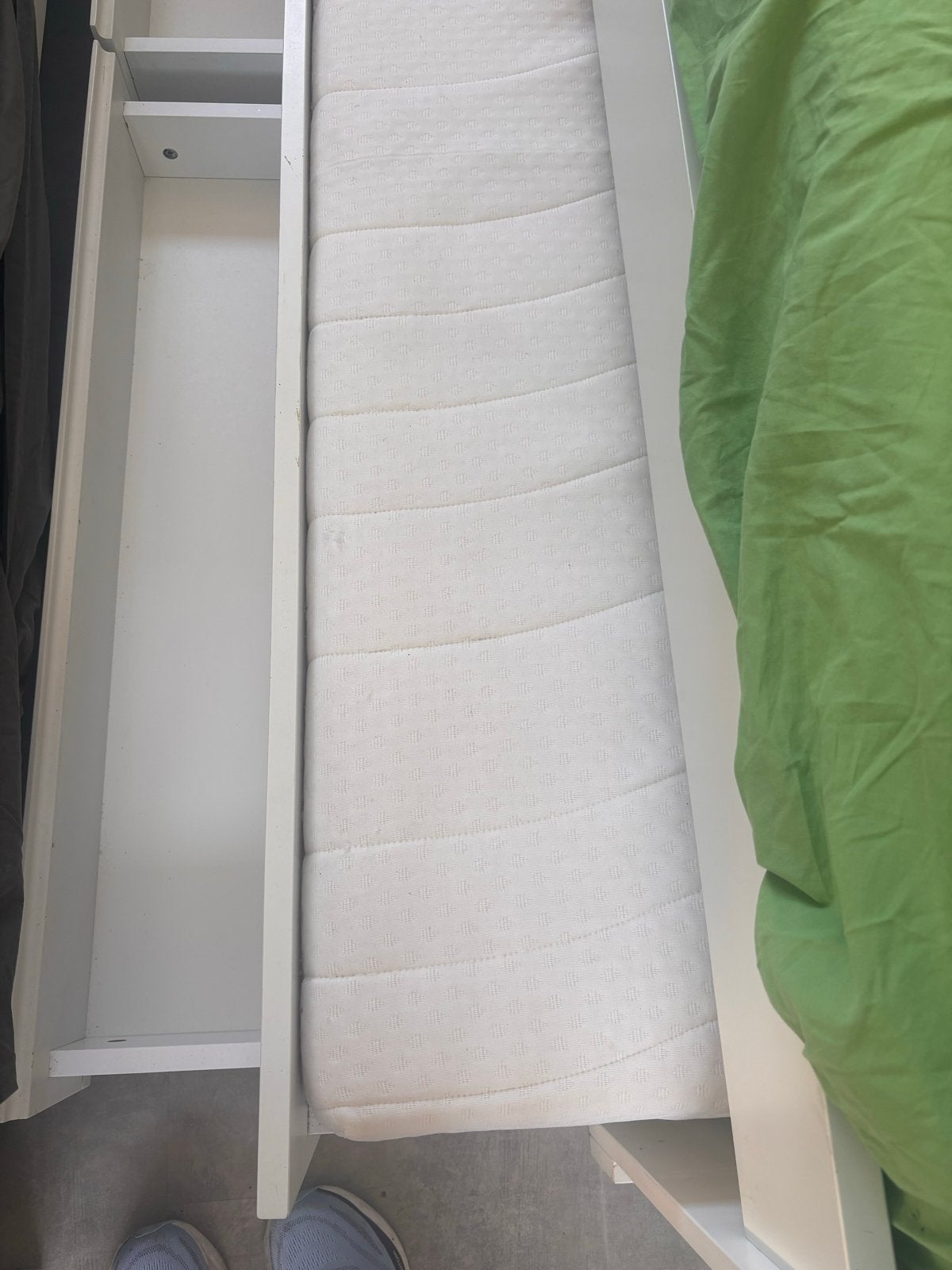IKEA Hemnes bedbank met 2 matrassen, Ophalen, 90 cm, Wit, Tweepersoons