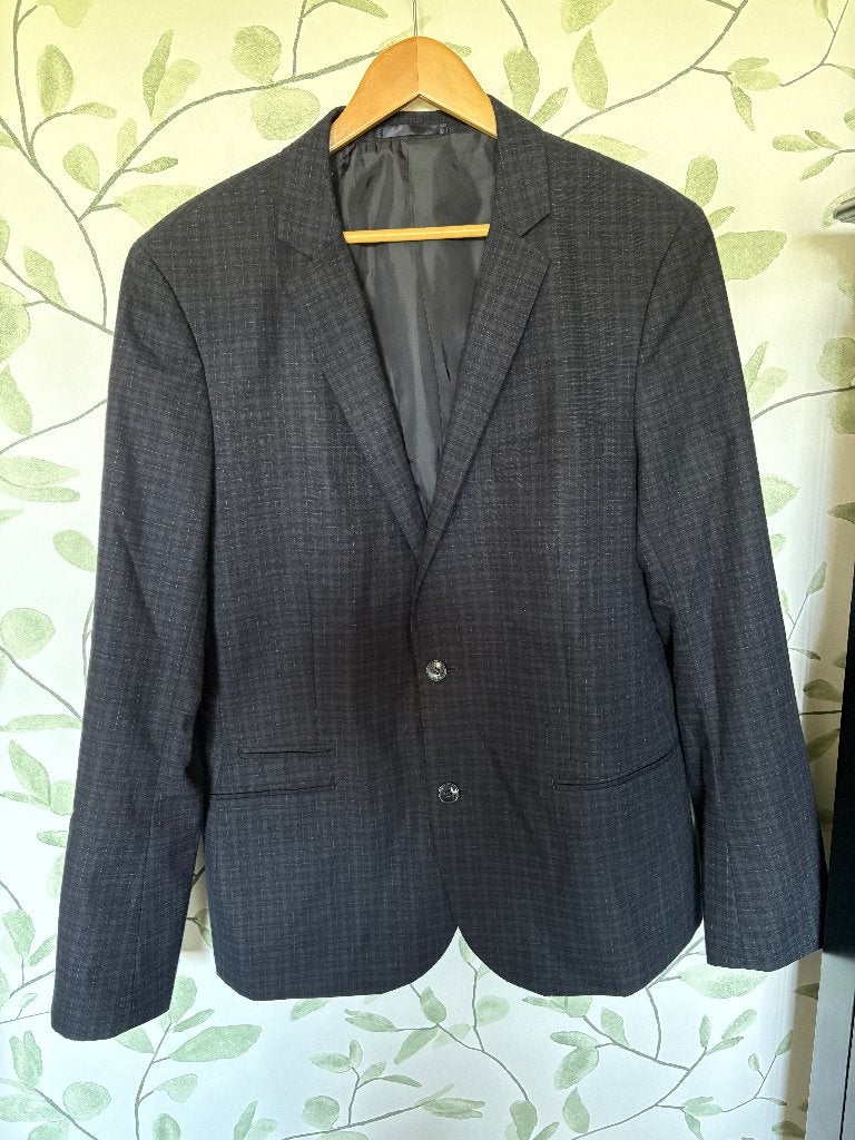 Kiomi blauw geruit jasje blazer colbert maat 54, Kleding | Heren, Kostuums en Colberts, Maat 52/54 (L), Blauw, Ophalen of Verzenden