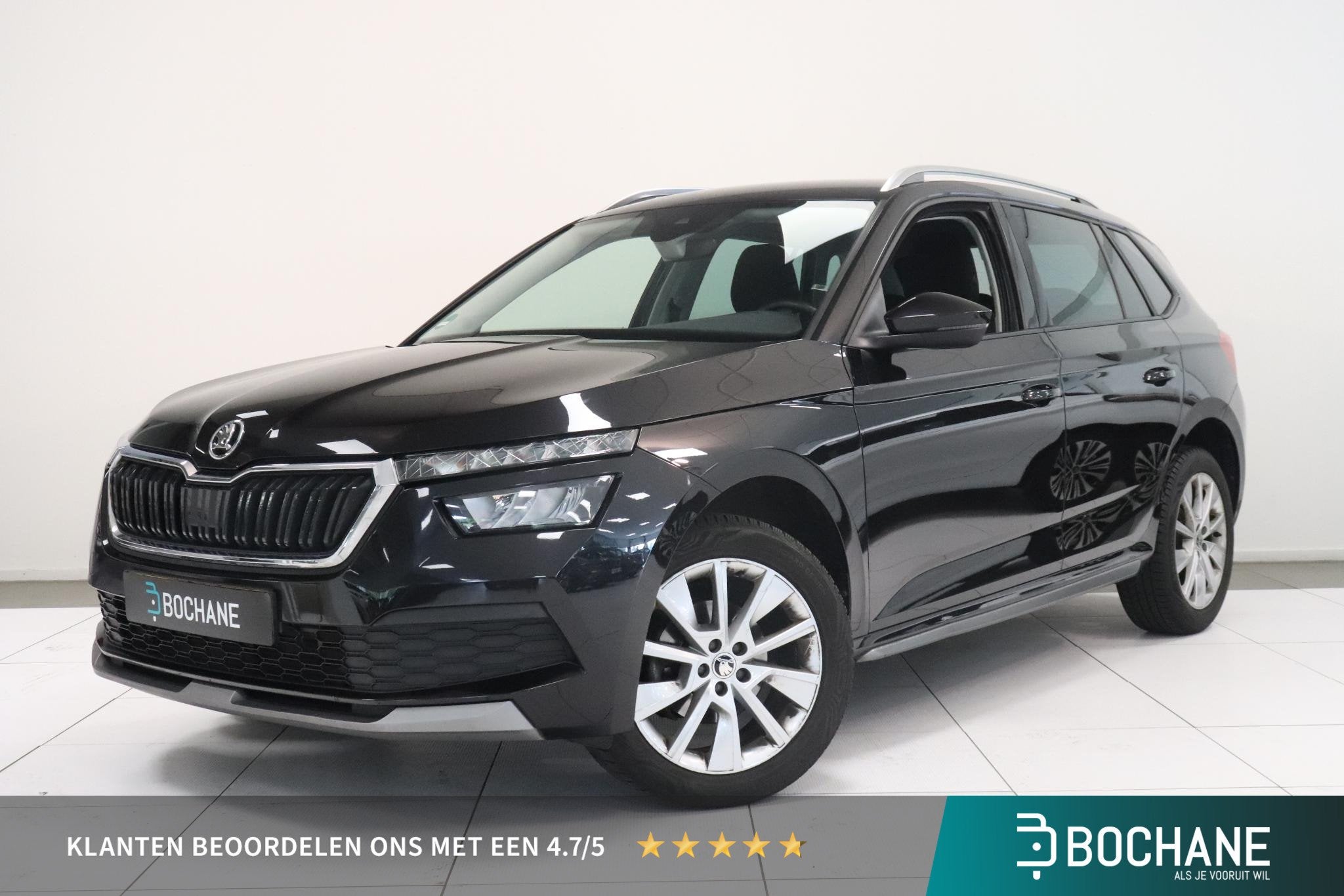Skoda Kamiq 1.0 TSI DSG Business Edition | Parkeersensoren |, Gebruikt, Met garantie (alle), Zwart, 3 cilinders