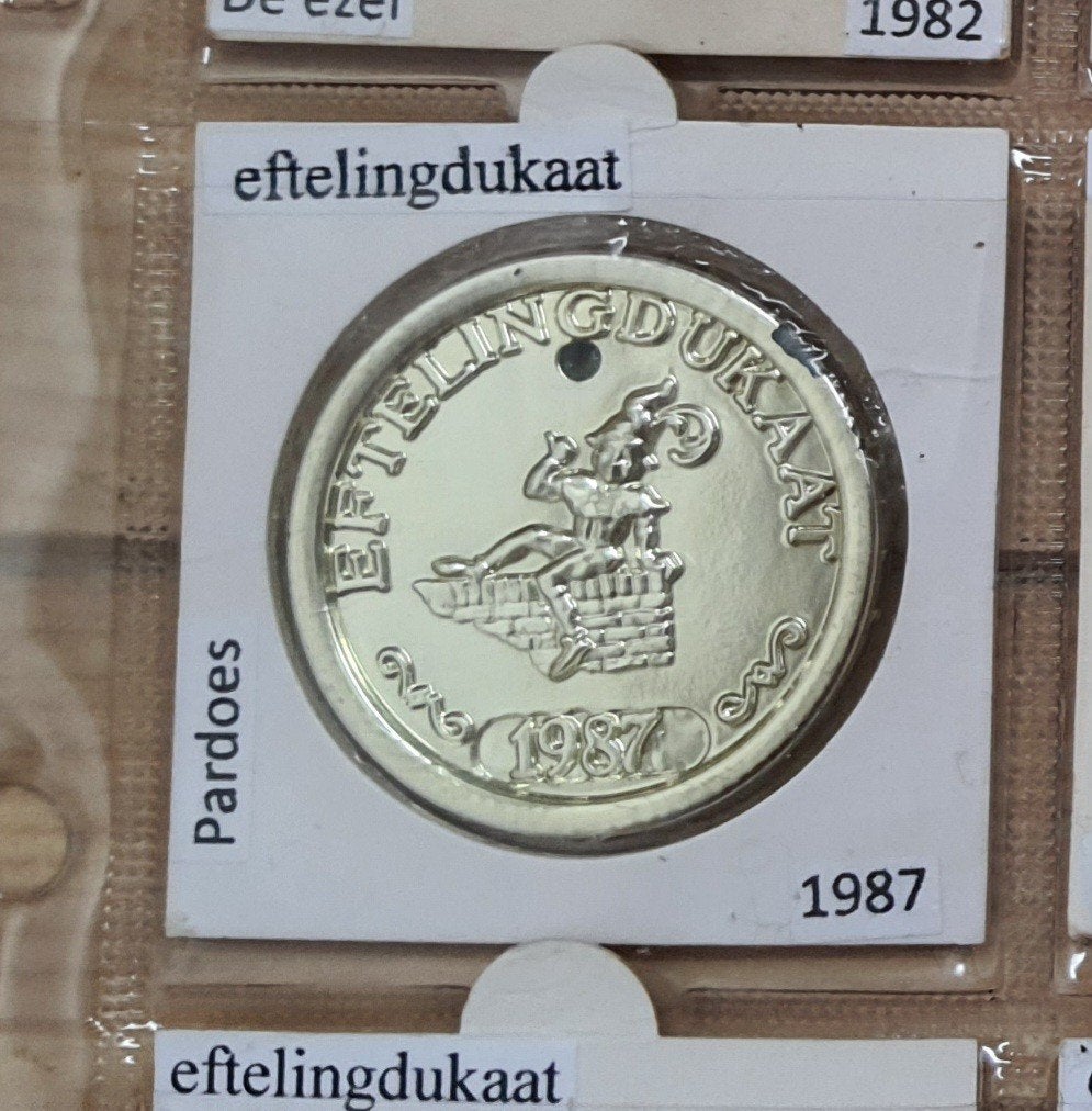 Efteling dukaat ezeltje strekje 1987, Verzamelen, Ophalen of Verzenden, Gebruikt, Overige typen