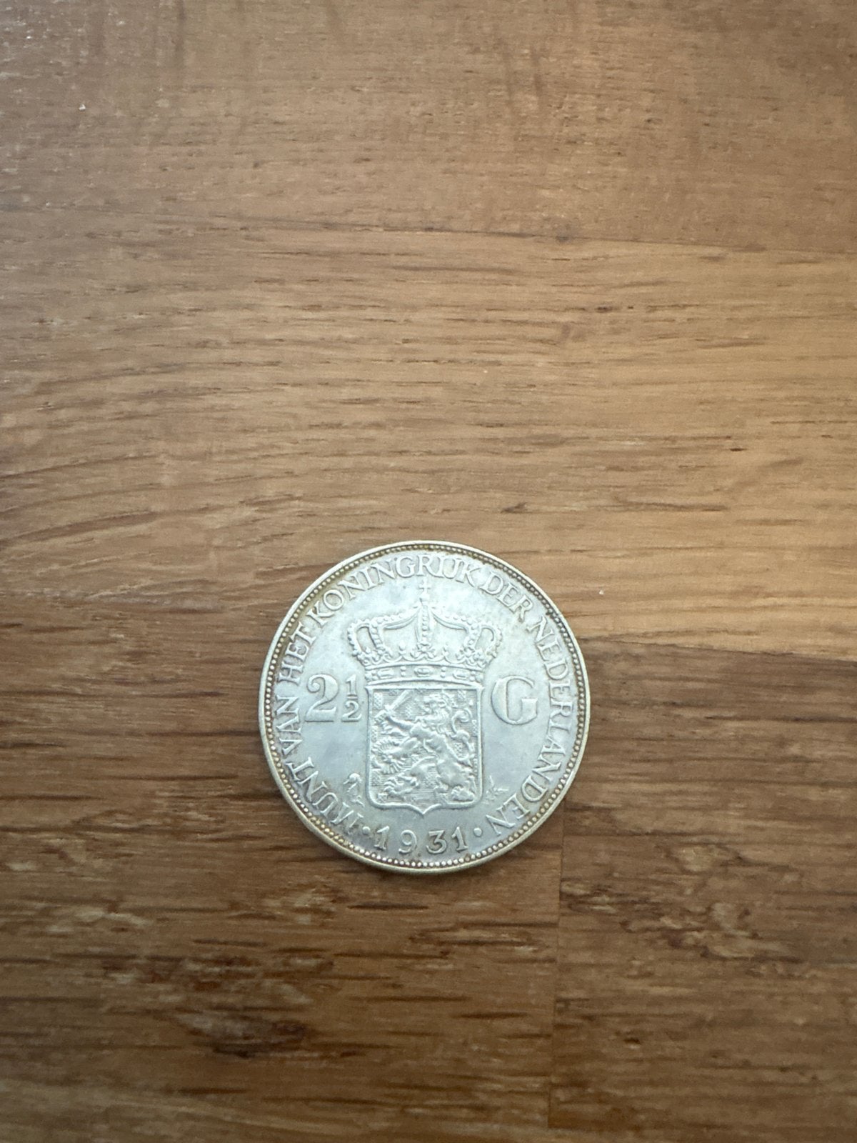 Zilveren 2½ Gulden Koningin Wilhelmina 1931, Zilver, Ophalen of Verzenden, Koningin Wilhelmina, Losse munt
