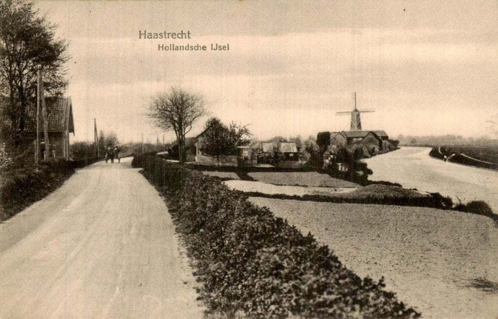 Haastrecht - Hollandsche IJsel - Windmolen, Ophalen of Verzenden, 1920 tot 1940, Ongelopen, Zuid-Holland