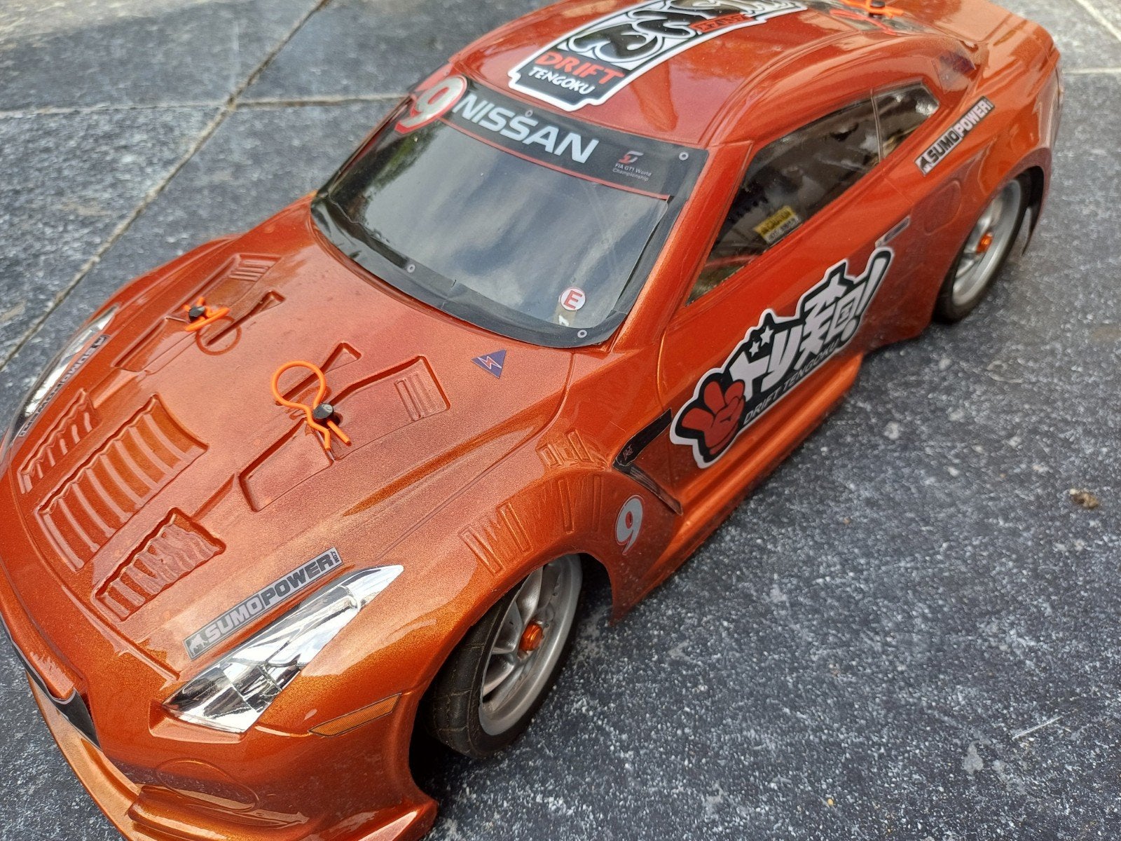 Nissan R35 GT-R - Takumi Godzilla (Tamiya TT01), Ophalen of Verzenden, Auto onroad