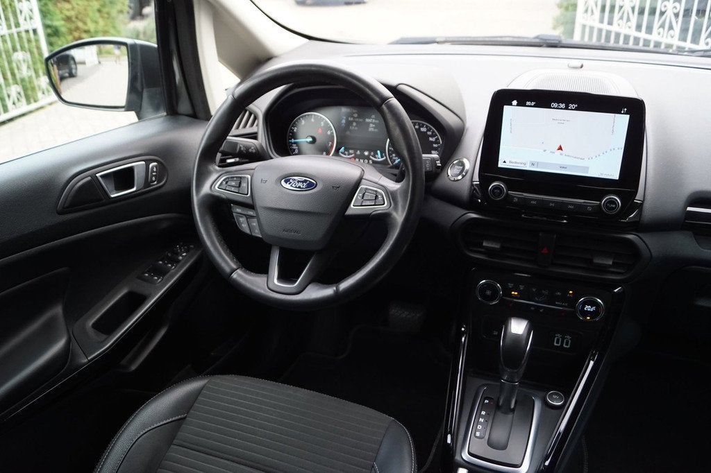 Ford EcoSport 1.0 EcoBoost Titanium Autom Half Leder Stoel/S, Auto's, Ford, 125 pk, Gebruikt, Ecosport, Leder en Stof