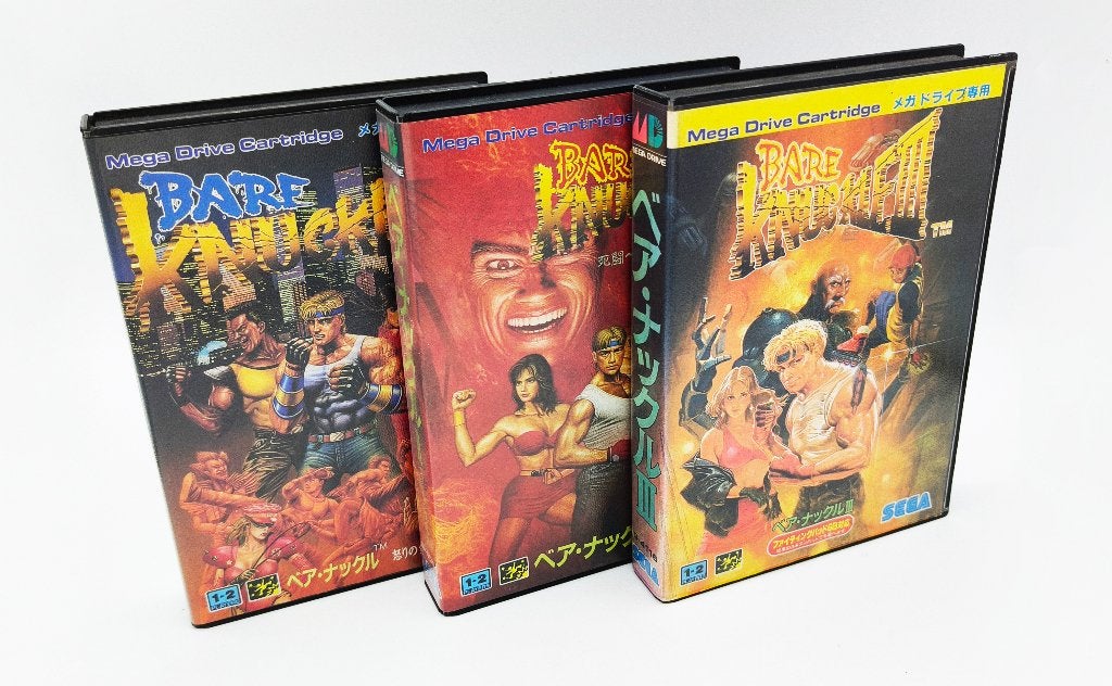 SEGA Mega Drive (JPN): Bare Knuckle I, II & III, 2 spelers, Ophalen of Verzenden, Zo goed als nieuw, Mega Drive