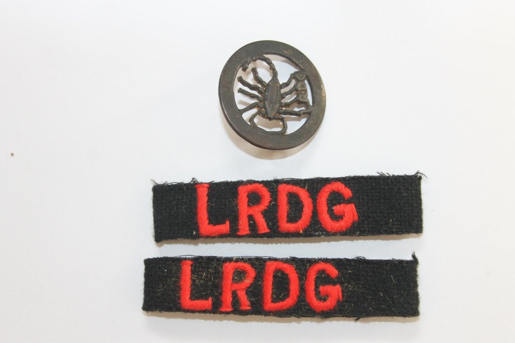 Repro British LRDG Set, Verzamelen, Militaria | Tweede Wereldoorlog, Verzenden, Landmacht, Engeland, Embleem of Badge