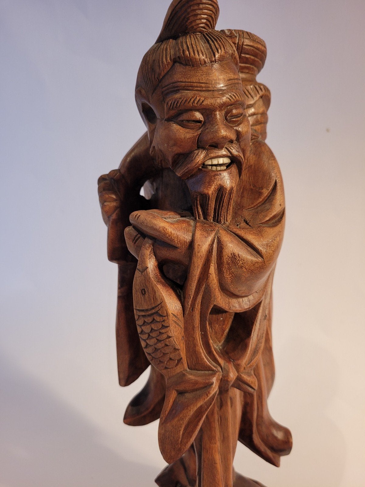 houten beeld houtsnijwerk Chinees beelden hout China antiek, Houtsnijwerk, Ophalen of Verzenden, Handgemaakt, 20 - 50 cm