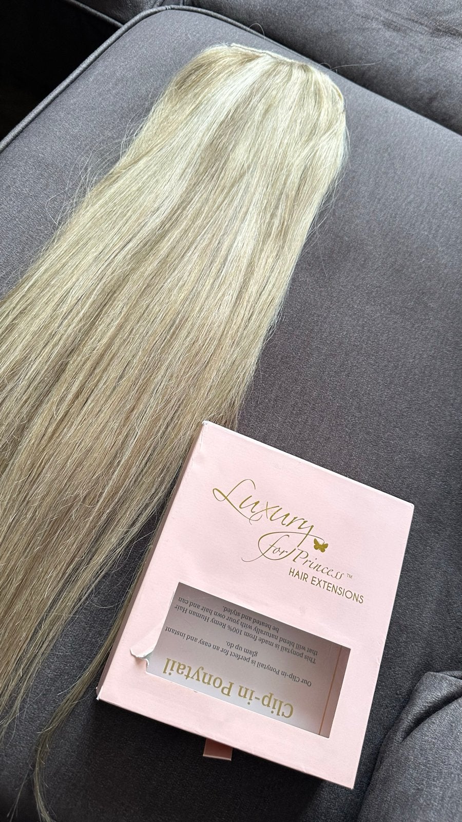 Luxury for Princess Remy Human Hair paardenstaart  66cm, Verzenden, Zo goed als nieuw, Pruik of Haarverlenging