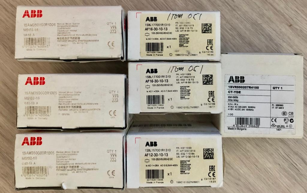 ABB - Tijdrelais - Motorschakelaar - Magneetschakelaar, Ophalen of Verzenden, Nieuw