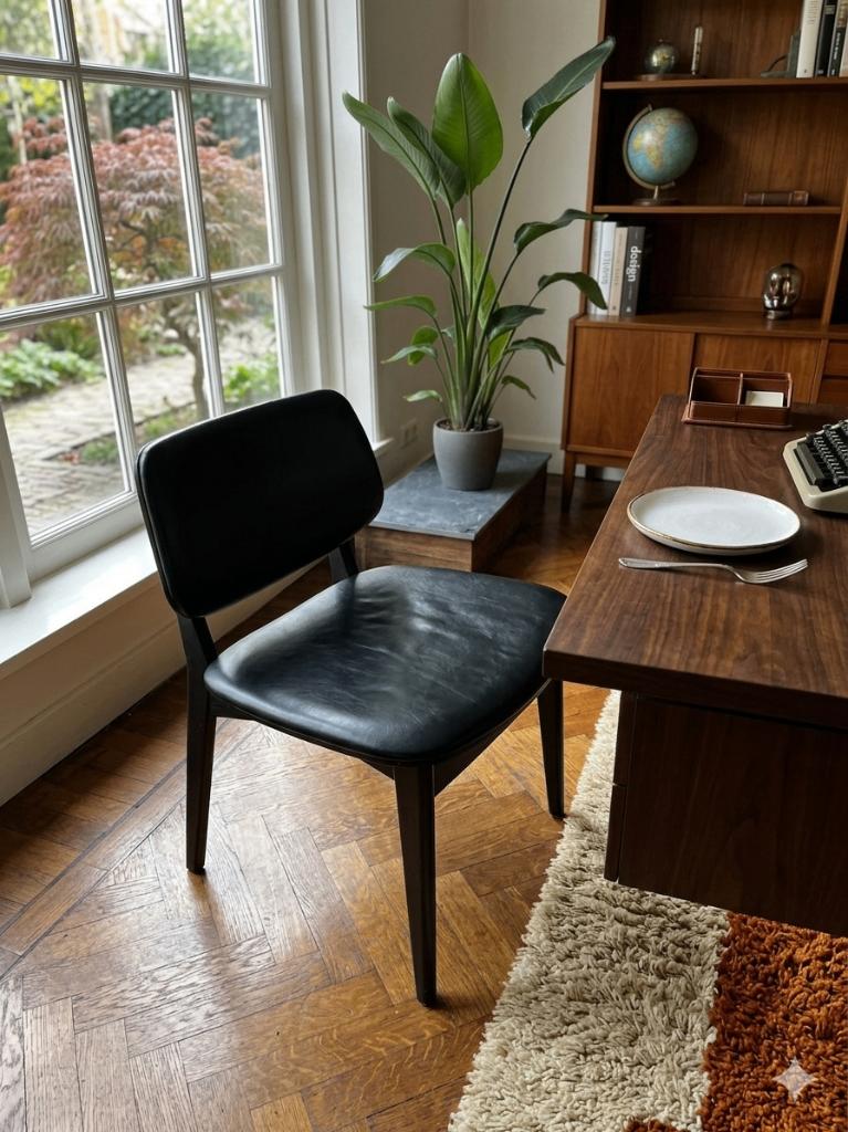 Retro Scandinavische lounge stoel 5 stuks - laag!, Ophalen, Gebruikt, Zwart, Scandinavisch