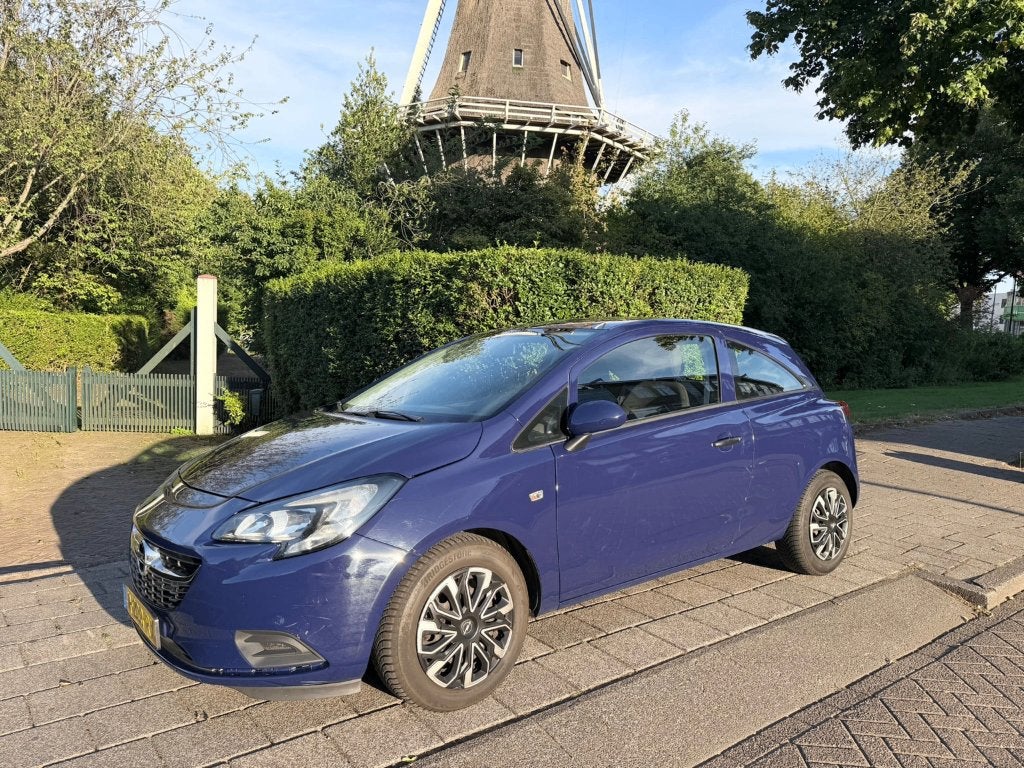 Opel Corsa 1.2 ecoFLEX (Apple Carplay, Airco, 3-deurs), Voorwielaandrijving, Stof, 40 €/maand, Blauw