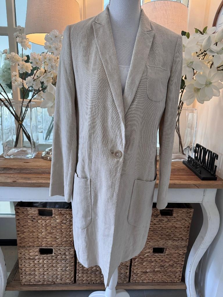 Chique, Beige, linnen zomerjas Marc O'Polo, 36-38/S, NIEUW!, Kleding | Dames, Ophalen of Verzenden, Nieuw, Maat 36 (S), Beige