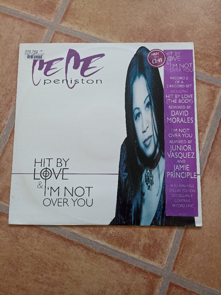 12'' Ce Ce Peniston - Hit by love / I'm not over you, Ophalen of Verzenden, Gebruikt, 12 inch, Overige genres
