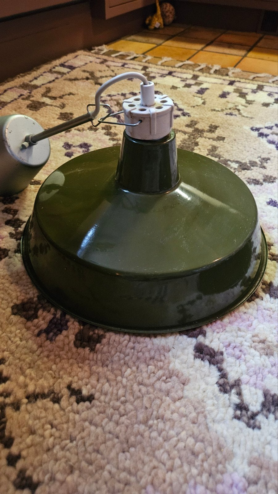 Twee design vintage ikea groene lampen, Ophalen of Verzenden