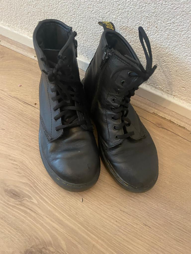 Dr. Martens 1460 Mono Zwarte Leren Laarzen, Kinderen en Baby's, Kinderkleding | Schoenen en Sokken, Ophalen of Verzenden, Zo goed als nieuw