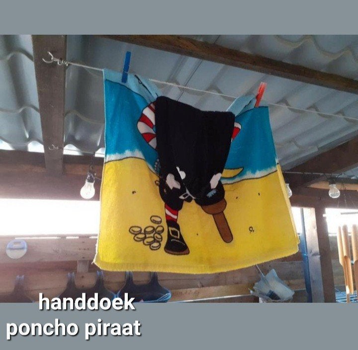 handdoek poncho piraat, Ophalen of Verzenden, Zo goed als nieuw, Jongen of Meisje, Zwem-accessoire