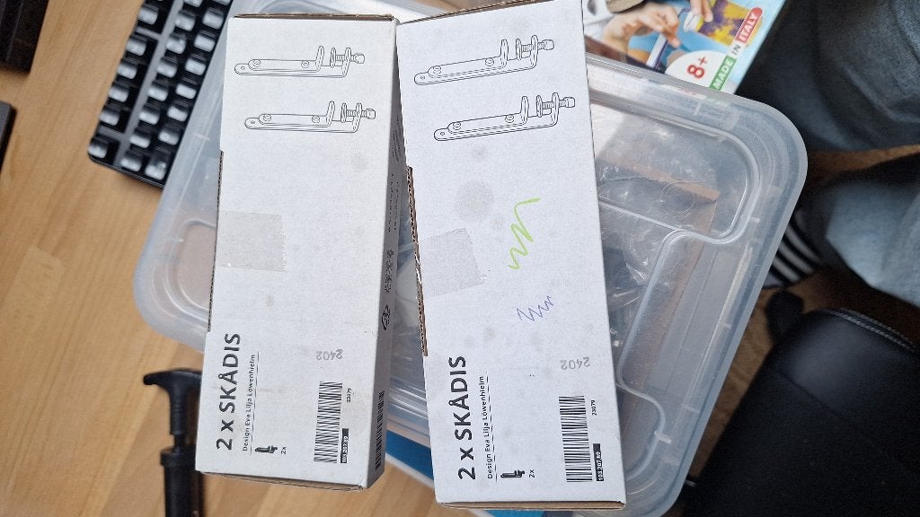 4x Skadis bevestigingsbeslag wit Ikea, Ophalen of Verzenden, Nieuw