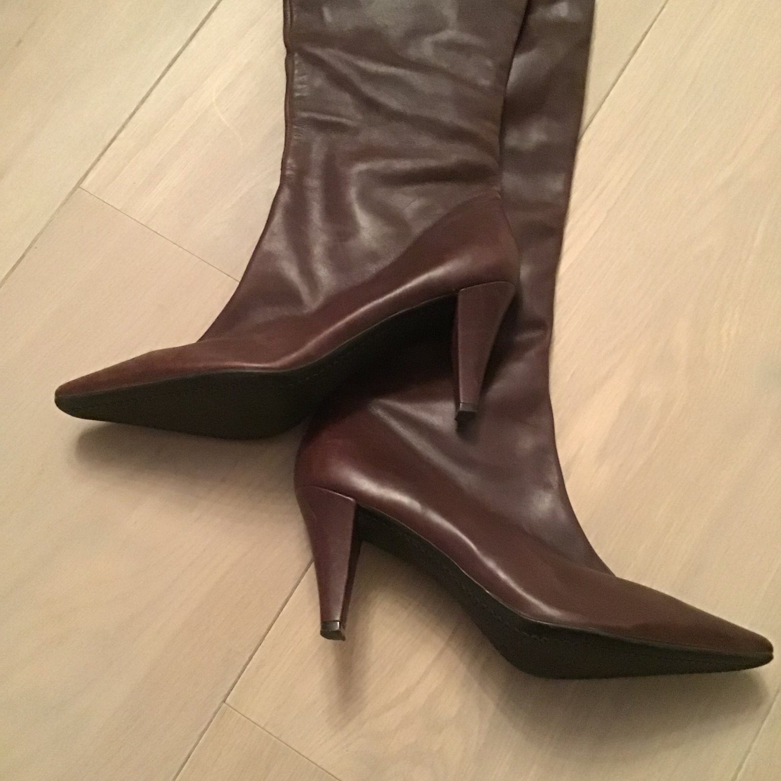 Echte leren laarzen, Kleding | Dames, Schoenen, Ophalen of Verzenden, Zo goed als nieuw, Zwart, Hoge laarzen