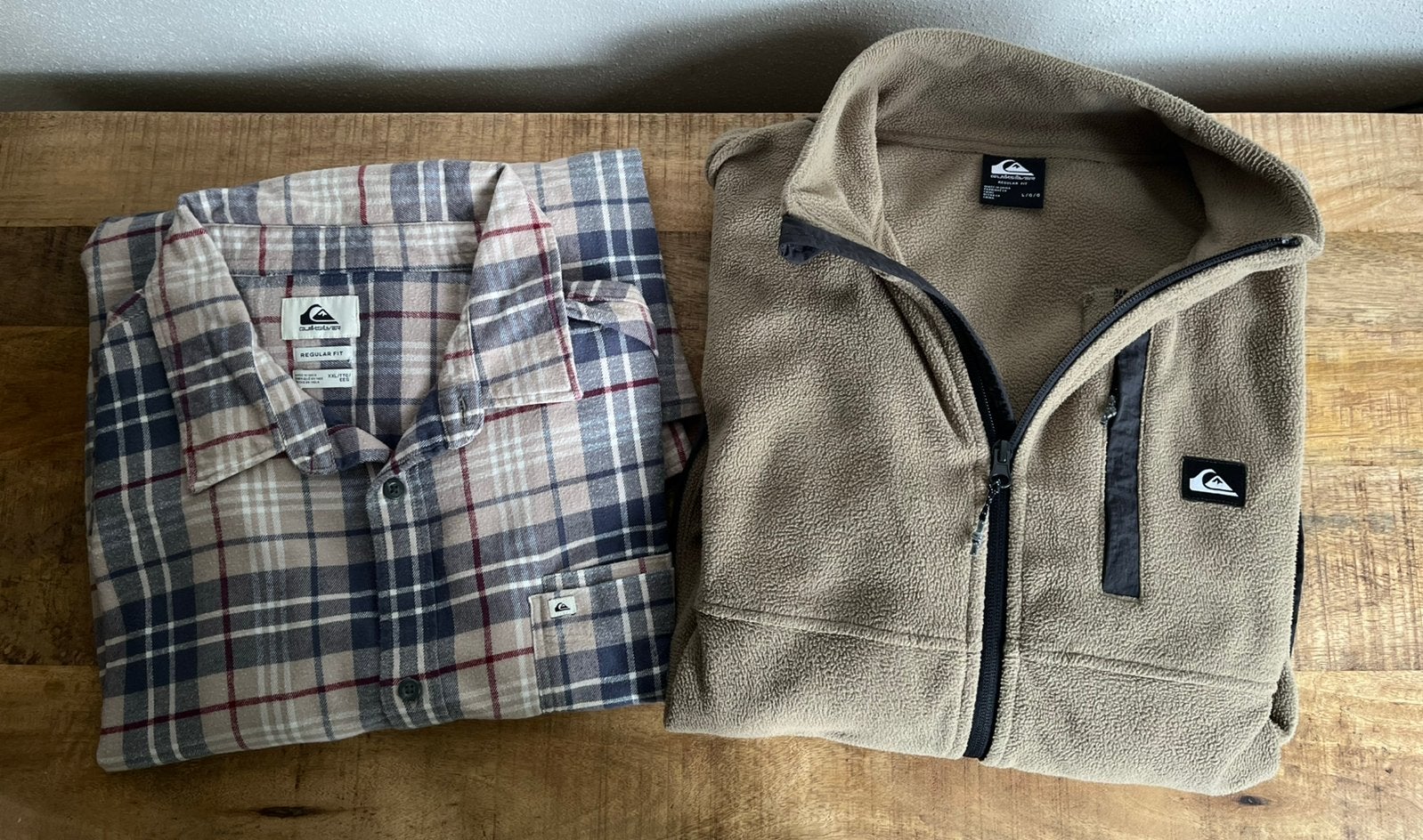 QuickSilver overhemd xxl + Fleece trui L, Kleding | Heren, Ophalen of Verzenden, Zo goed als nieuw, Overige halswijdtes