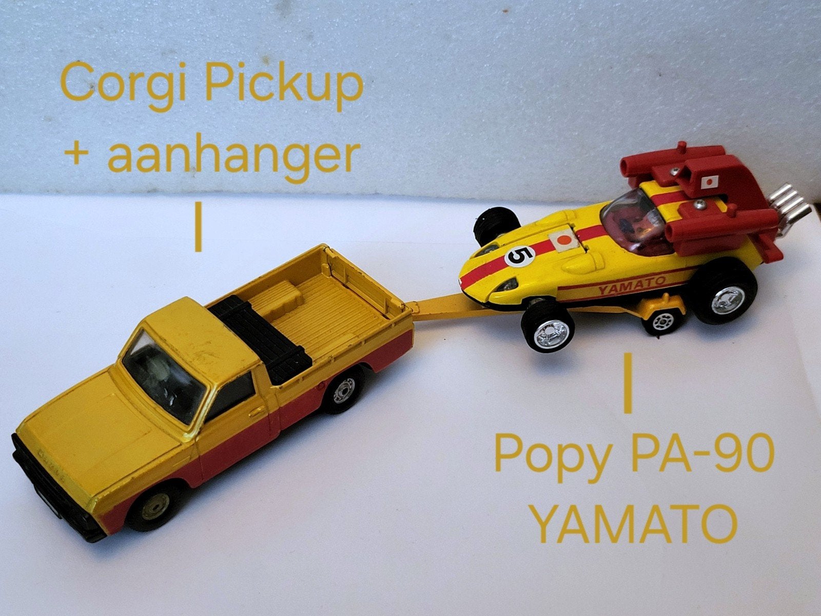 Popy Popynica PA-90 Yamato met Corgi Pickup en aanhanger, Ophalen of Verzenden, Gebruikt