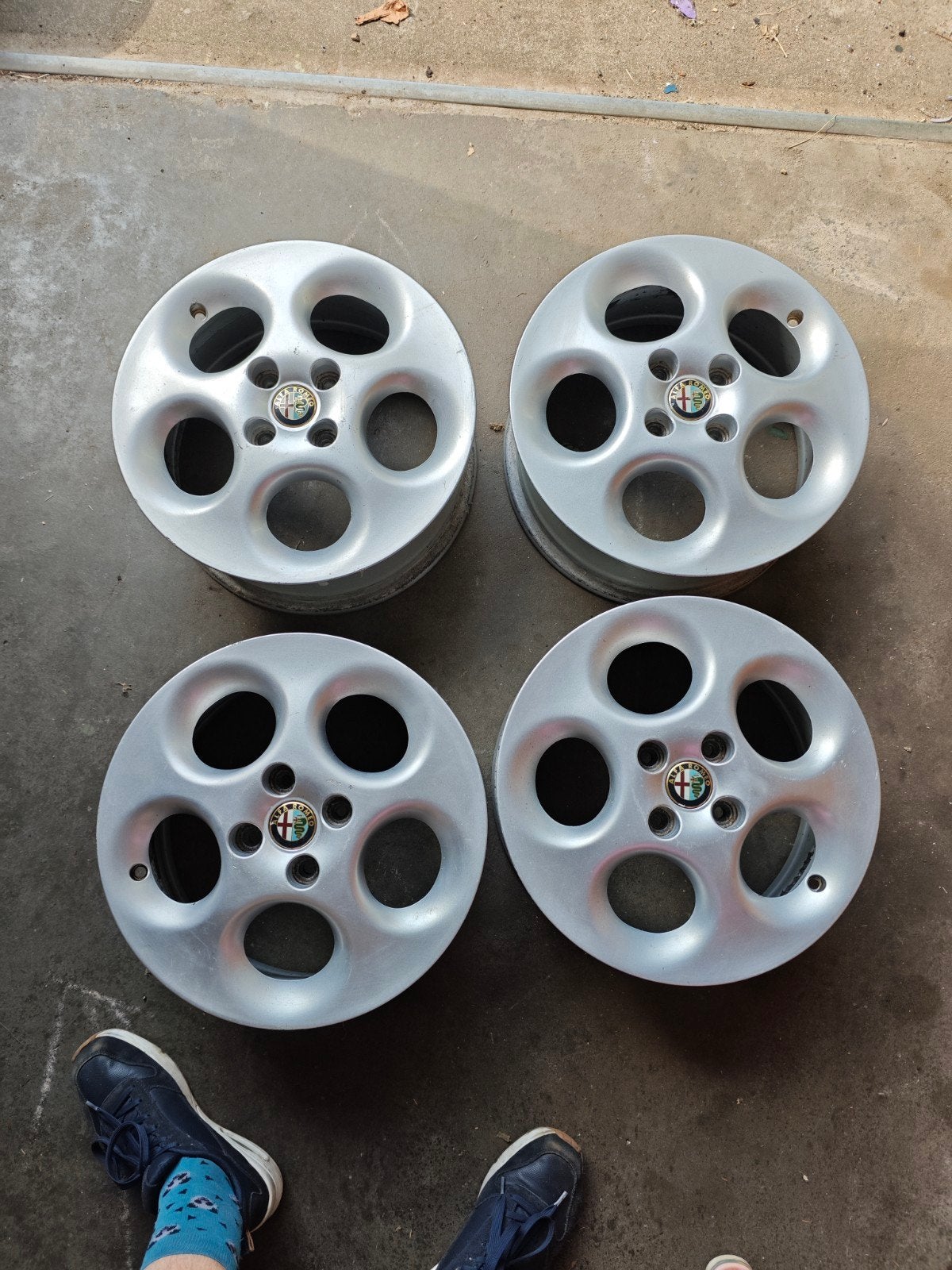 Alfa Romeo 15 inch velgen - Set van 4, Ophalen, Gebruikt, 15 inch, Velg(en)