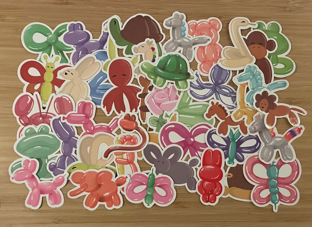 Opblaasbare ballonnen dieren stickers, Verzenden, Nieuw, Meerdere stickers