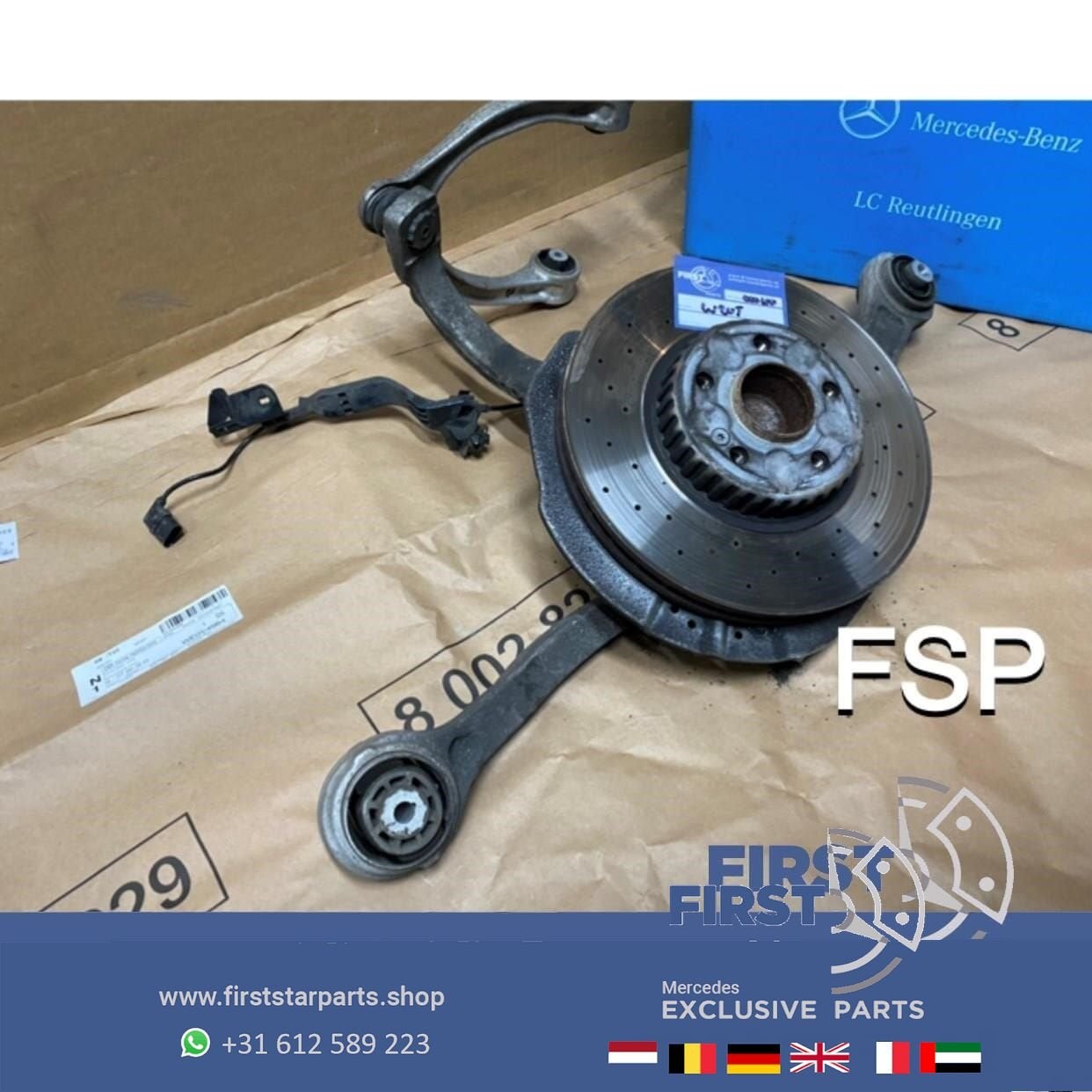W205 COMPLEET FUSEE  + DRAAGARMEN LINKS Mercedes C Klasse 20, Gebruikt, -, Ophalen of Verzenden, -