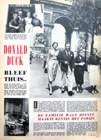 Artikel over Walt Disney 1953 Donald Duck, Verzamelen, Ophalen of Verzenden, 1940 tot 1960, Tijdschrift