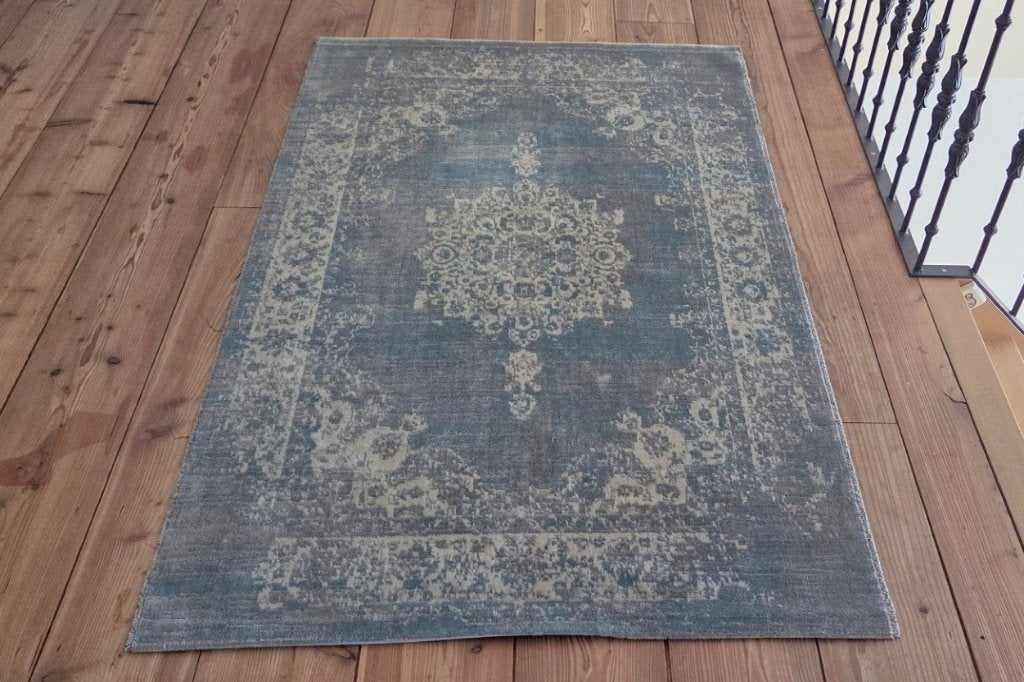 Vloerkleed Cool Vintage LIFA LIVING perzisch grijs blauw, 100 tot 150 cm, 200 cm of meer, Ophalen of Verzenden, Zo goed als nieuw