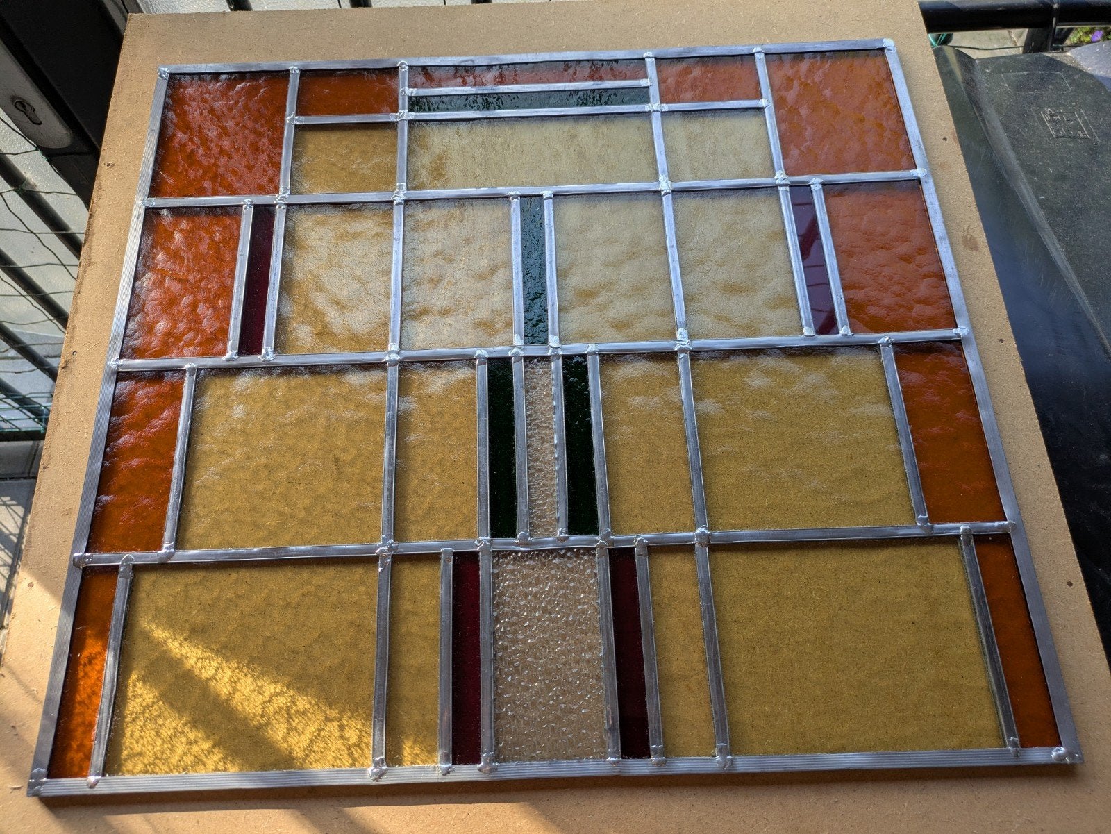 2 stuks originele glas in lood ramen, Ophalen, Minder dan 80 cm, Zo goed als nieuw, Minder dan 80 cm