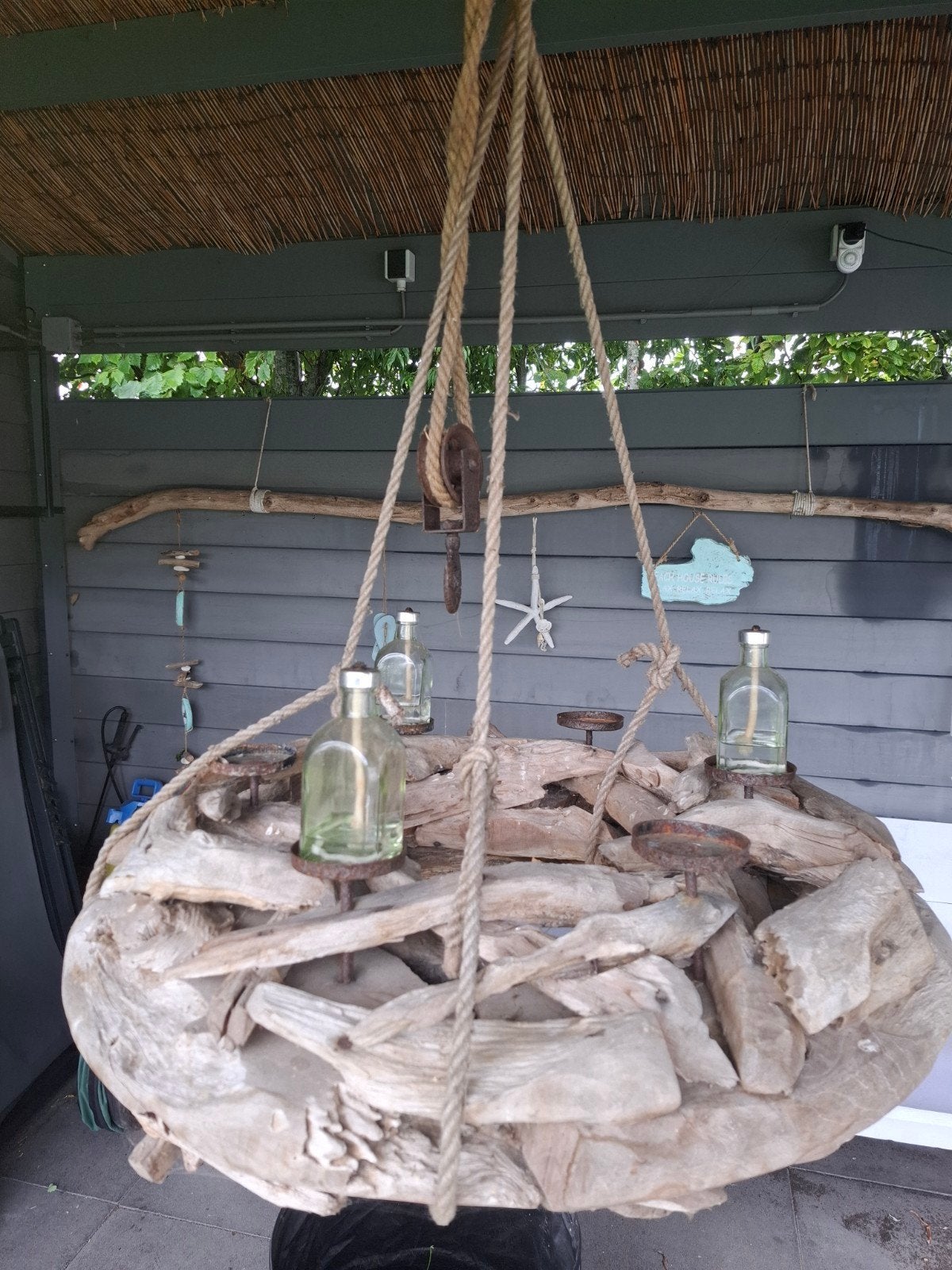 Unieke Sprokkelhout Hanglamp voor Overkapping - Sfeervol, Ophalen, Gebruikt