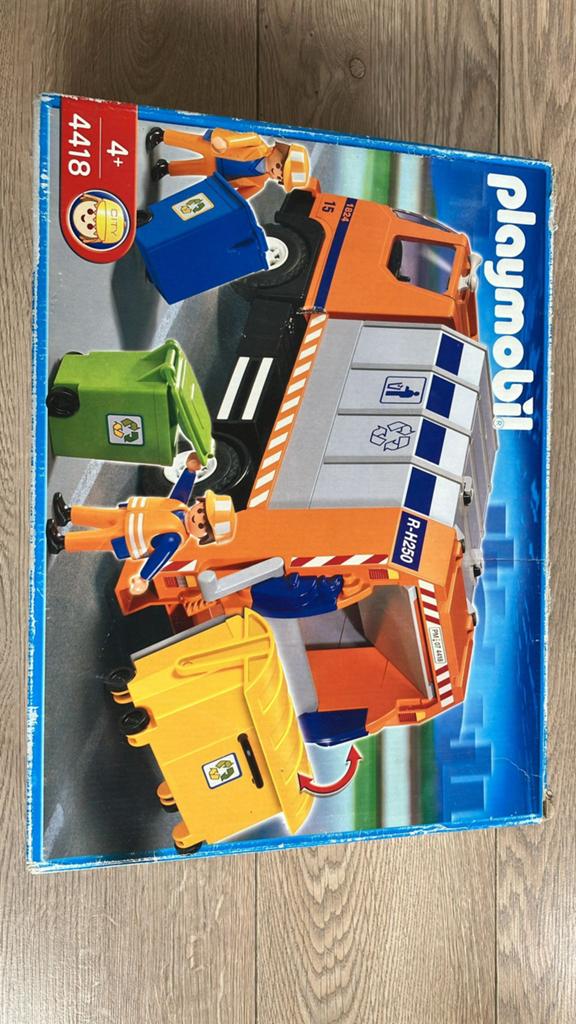Playmobil Vuilniswagen 4418 met containers, Ophalen of Verzenden, Zo goed als nieuw