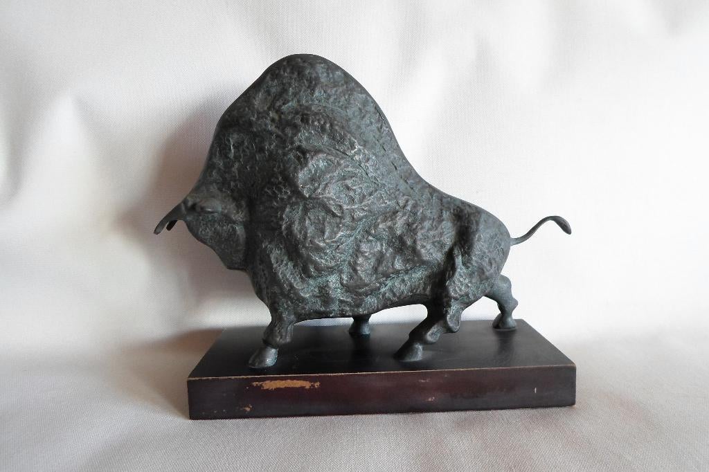 Buffel Stier Bizon Brons, Ophalen of Verzenden