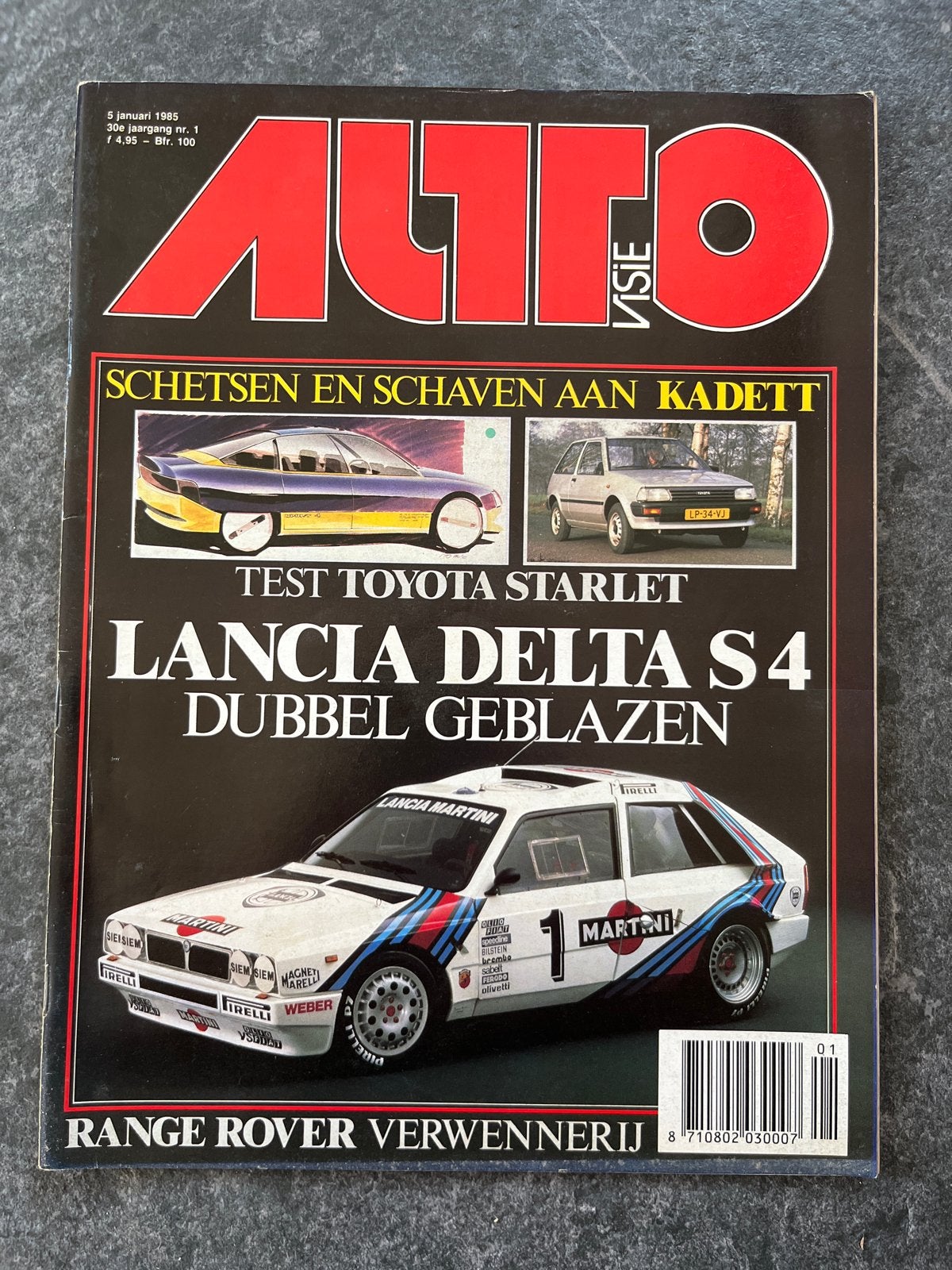 AutoVisie 5 januari 1985: Lancia Delta S4, Toyota Starlet, Ophalen of Verzenden, Gelezen