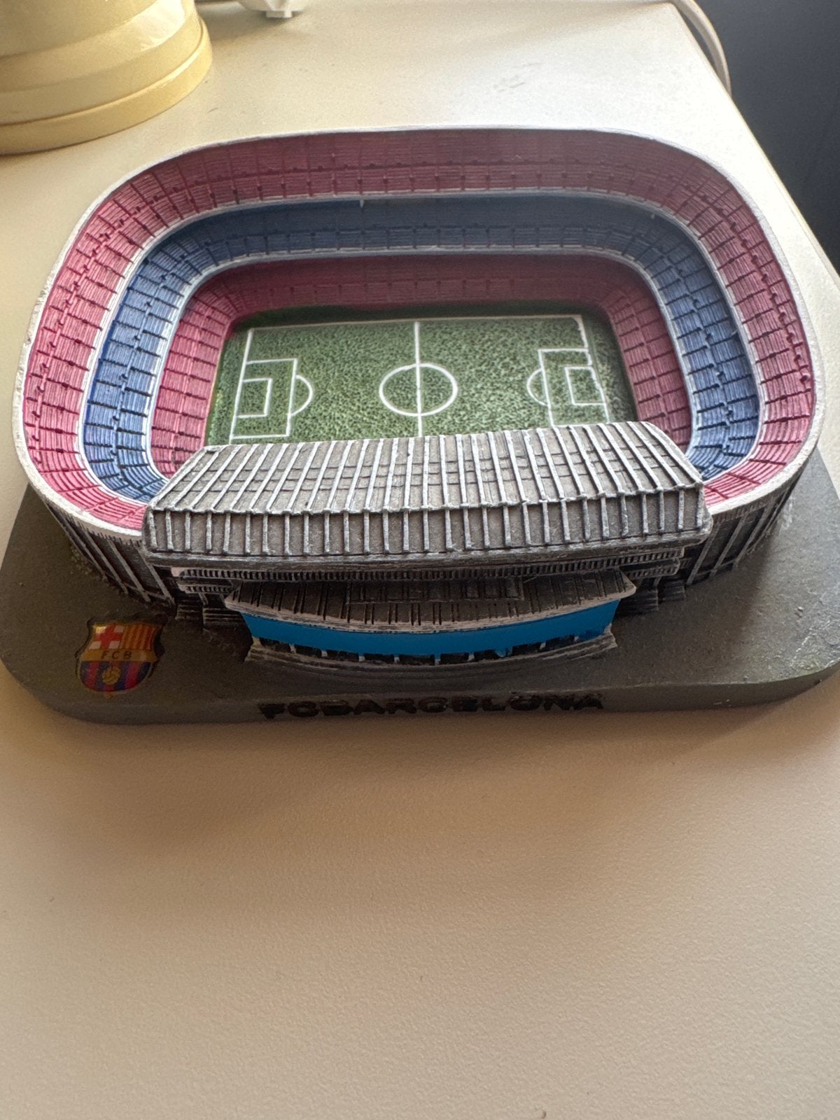 FC Barcelona Camp Nou Stadion Beeldje, Ophalen of Verzenden, Gebruikt, Buitenlandse clubs, Beeldje of Poppetje