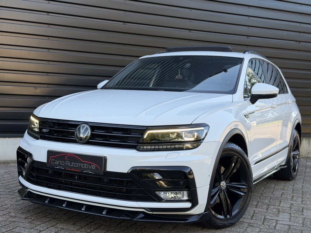 Volkswagen Tiguan 1.4 TSI 3X R-LINE PANO|VIRTUAL|LEER|360|AC, Auto's, 4 cilinders, 150 pk, Wit, Leder