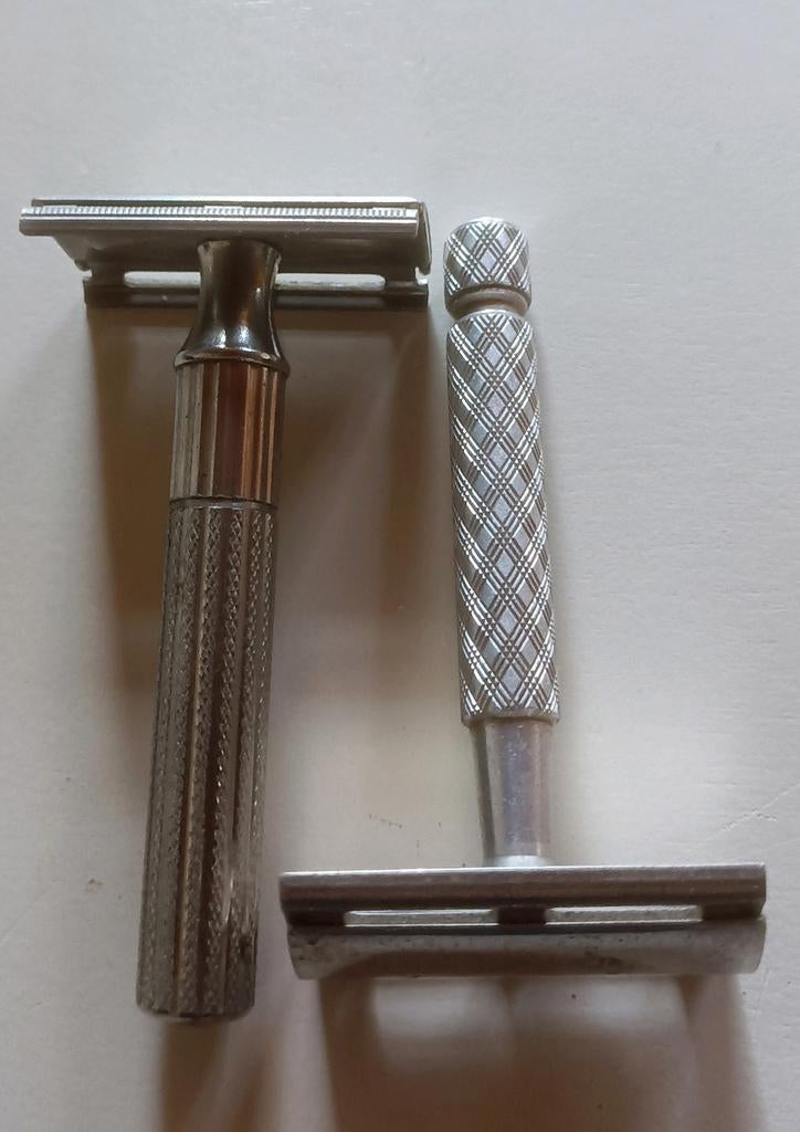 Vintage Gilette scheermessen duurzame safety razors, Ophalen of Verzenden, Zo goed als nieuw, Gehele gezicht